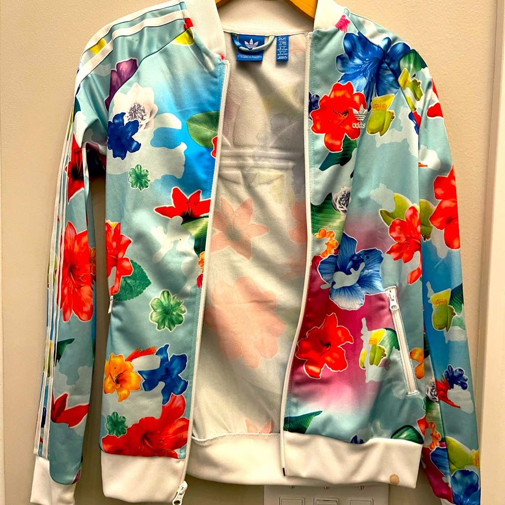 Girls Adidas jacket worn once
